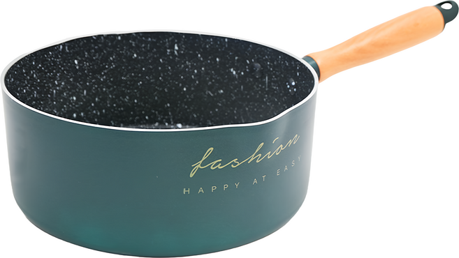 日式麥飯石不沾雪平鍋, 16cm, 顏色隨機, 1個