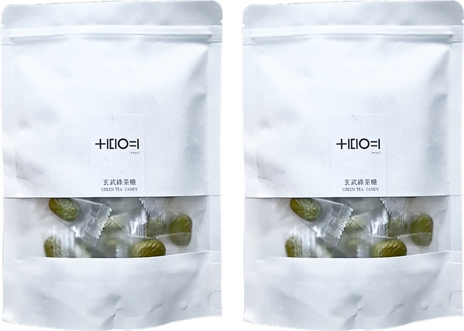 十本初壹 玄武綠茶糖 台灣綠茶糖, 100g, 2袋