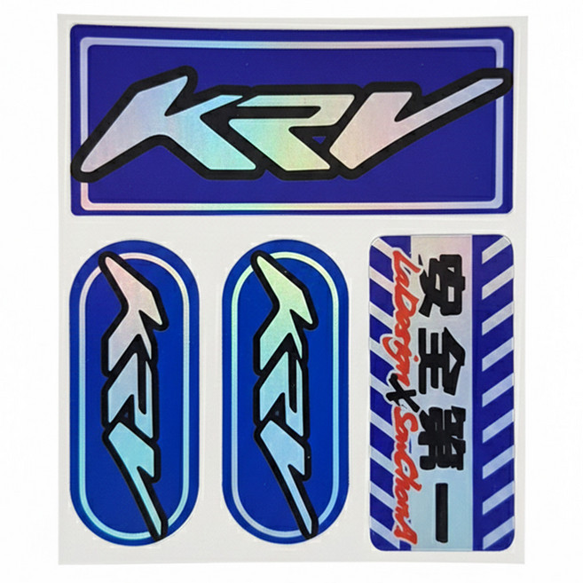 KYMCO KRV 反光片裝飾貼 反光藍 個性化車身裝飾 提升夜間安全, 1個