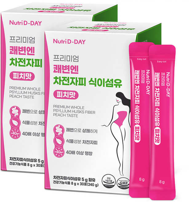 뉴트리디데이 프리미엄 쾌변엔 차전자피 식이섬유, 240g, 2개