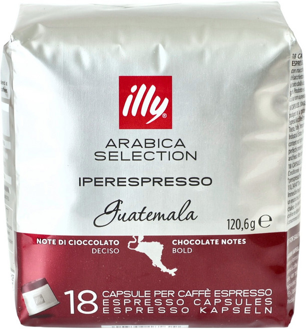 illy 意利 嚴選阿拉比卡咖啡膠囊 瓜地馬拉, 6.7g, 18顆, 1袋