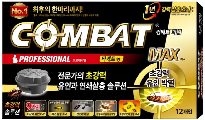 컴배트 파워 바퀴용 유인살충제 타게트형, 12g, 1개 - 쿠팡