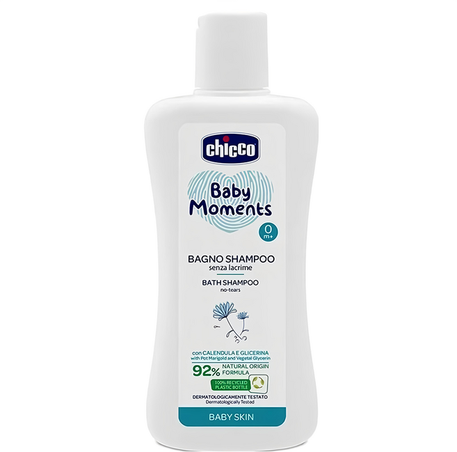 chicco 寶貝嬰兒植萃洗髮沐浴露 溫和不流淚配方, 200ml, 1瓶
