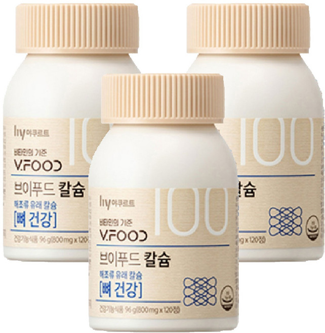브이푸드 칼슘 영양제, 120정, 3개