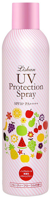 LISHAN UV亮白防曬噴霧 SPF50+ PA++++ 粉色, 100g, 1瓶