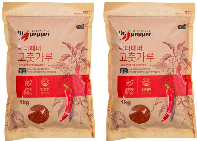 고추연구소 굵은 고춧가루, 1kg, 2개