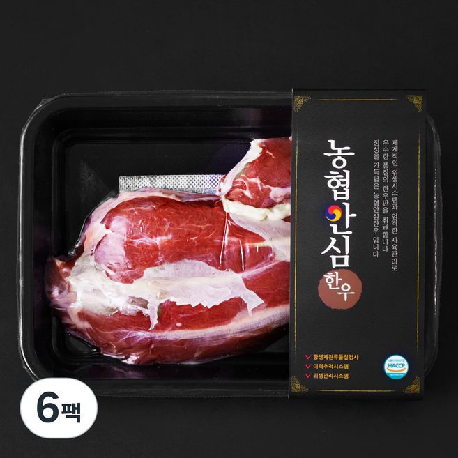 농협안심한우 사태 1등급 수육 장조림용 (냉장), 300g, 6팩