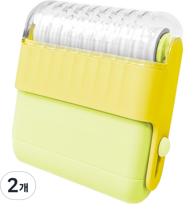 월드크린 3in1 미니 털 제거 돌돌이 옐로우, 2개