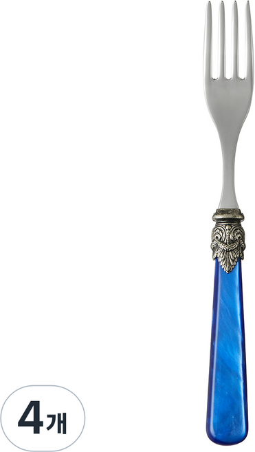 EME 나폴레옹 커트러리 디저트포크, 펄 블루, 4개