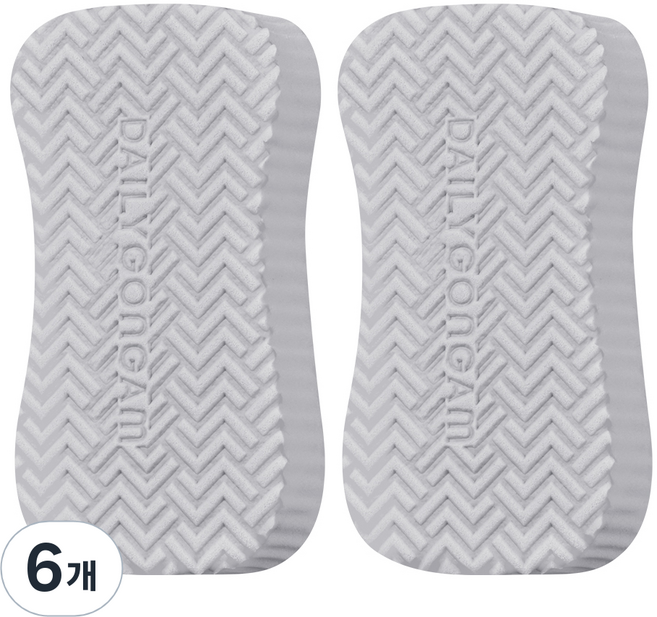 일상공감 쓱싹펀지, 그레이, 1개입, 6개