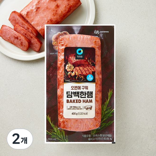 청정원 오븐에 구워 담백한 햄, 400g, 2개