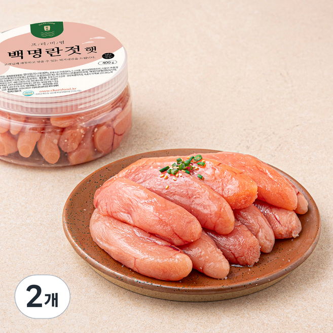 참푸드 프리미엄 백명란젓 햇, 400g, 2개