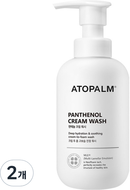 아토팜 판테놀 크림 바디워시, 300ml, 2개