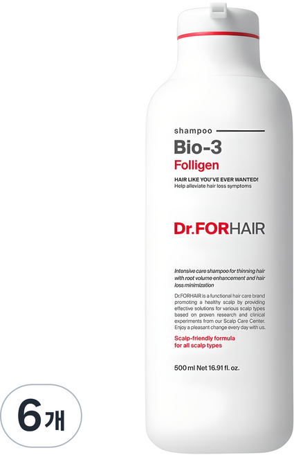 닥터포헤어 폴리젠 바이오3 샴푸, 500ml, 6개