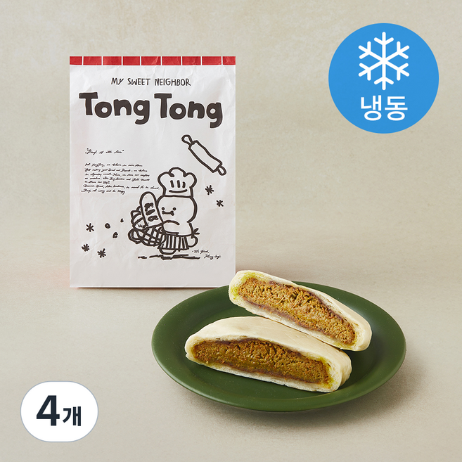 이웃집통통이 피스타치오 두바이 쫀득빵 (냉동), 180g, 4개, 1개입