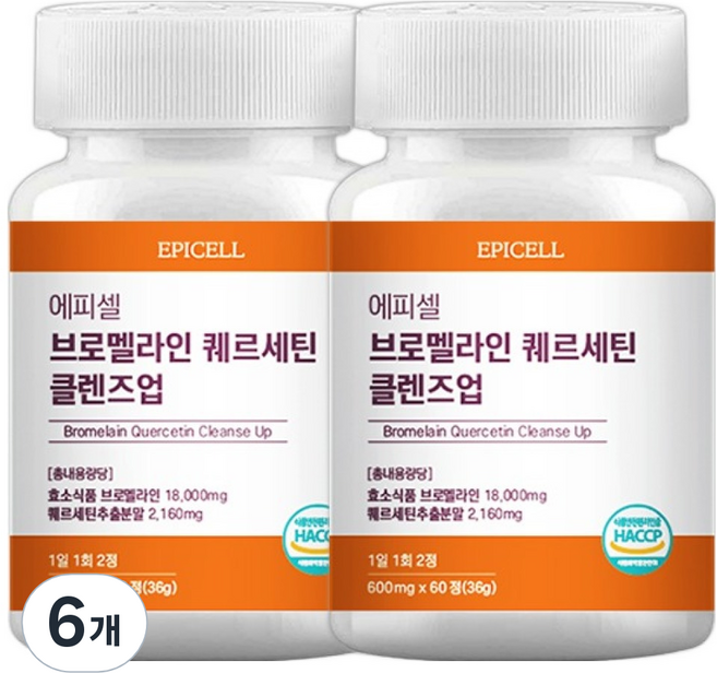 Epicell 鳳梨蛋白酶槲皮素淨化, 36g, 6個