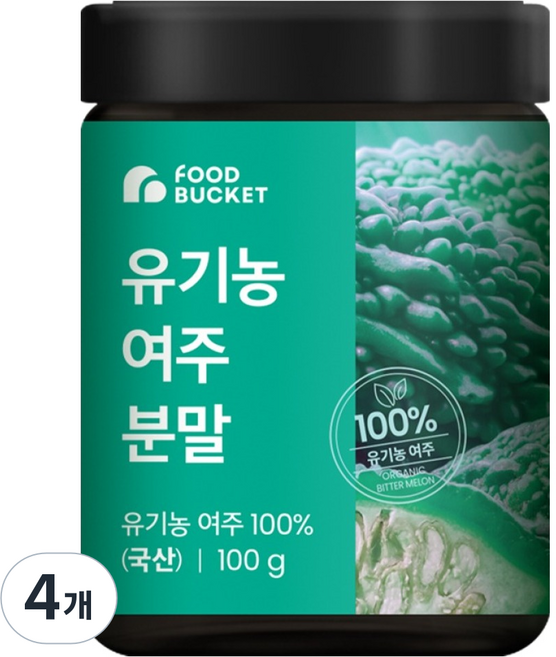 푸드버킷 유기농 여주분말, 4개, 100g