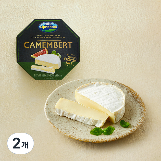 알펜하인 까망베르 치즈, 125g, 2개, 1개입