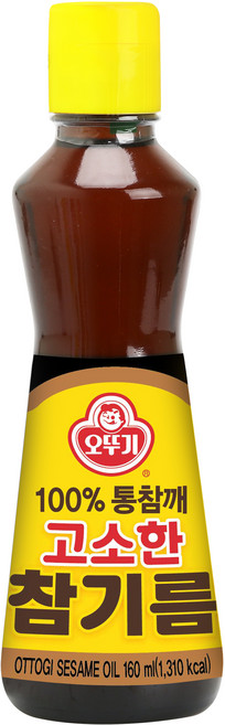오뚜기 고소한 참기름 병, 160ml, 1개