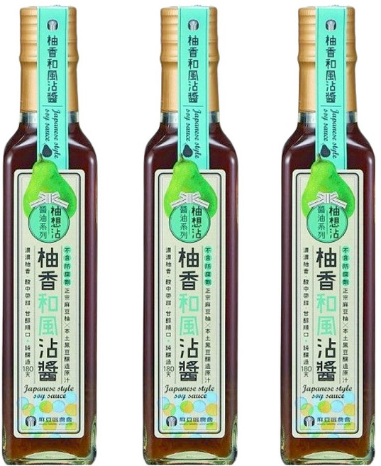 麻豆區農會 柚香和風沾醬, 230ml, 3瓶