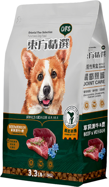 Oriental Fine Selection 東方精選 成犬/老犬機能性狗食, 關節照護, 1.5kg, 1袋