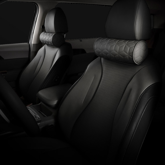 벤딕트 쉼 ver2 차량용 메모리폼 목쿠션, 블랙, 2개