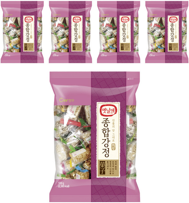 청우식품 옛날애 종합강정, 550g, 5개