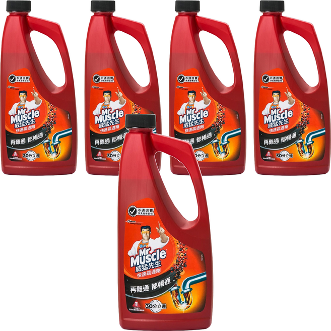 Mr Muscle 威猛先生 快速疏通劑, 960ml, 5瓶