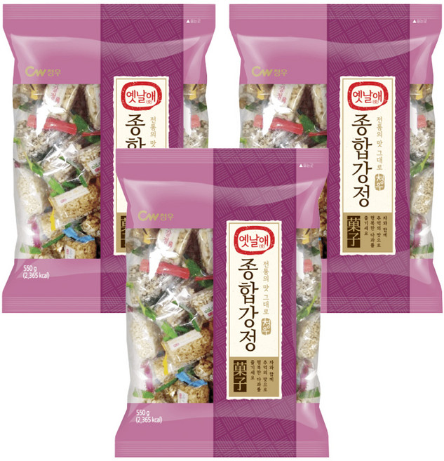 청우식품 옛날애 종합강정, 550g, 3개