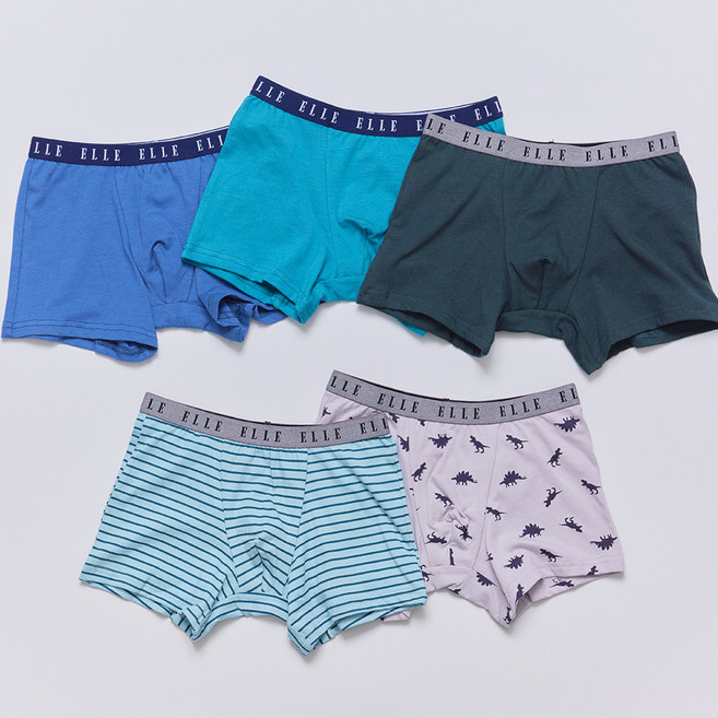 엘르이너웨어 남아용 데일리 학생 드로즈 5종 세트