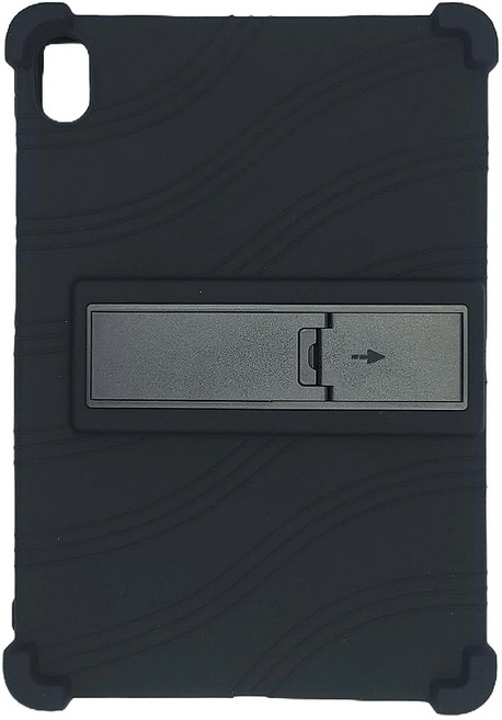 vXTRA 飛創 矽膠全包覆支架平板保護套, 黑色, 1個