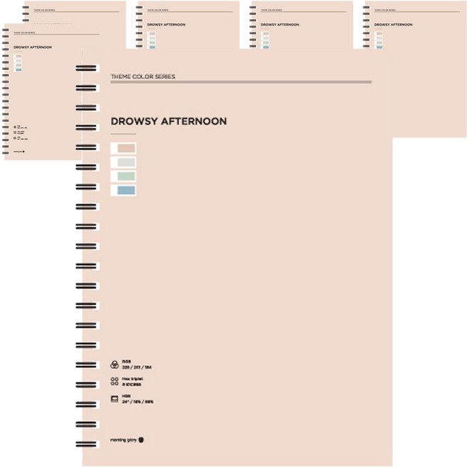 모닝글로리 6000 테마컬러 SP노트 16절 좌철, 랜덤발송, 6개