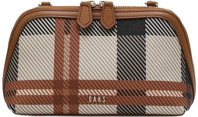 닥스 여성용 쥬빌리체크 패턴 포인트 미니 크로스백 DCWA6E226W2