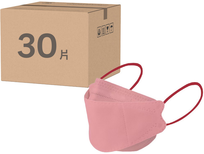 CHACER 佳和口罩 4D立體醫用口罩 成人用 KF94 未滅菌, 蜜糖櫻粉, 3袋, 10片