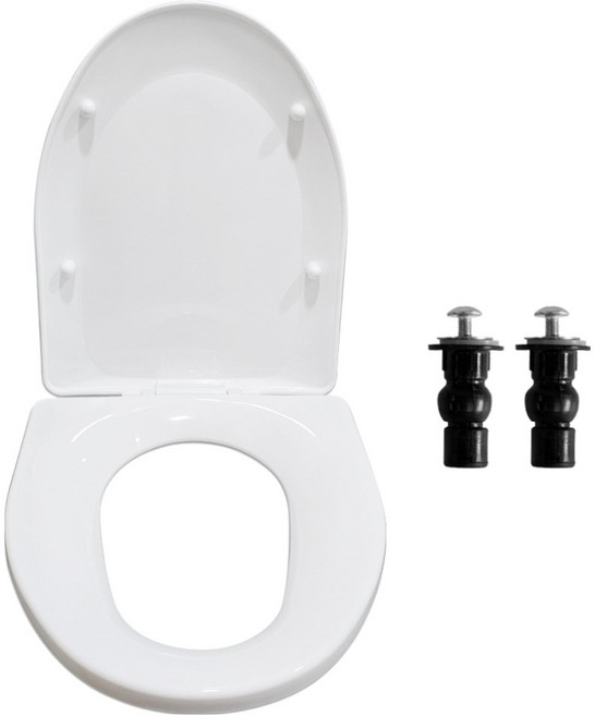 인도어홈 위생 양변기커버 특대형 D형 상부조립형, 화이트, 1개