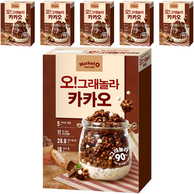 오그래놀라 카카오 시리얼, 300g, 6개