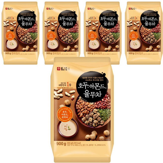 담터 호두아몬드 율무차, 900g, 1개입, 5개