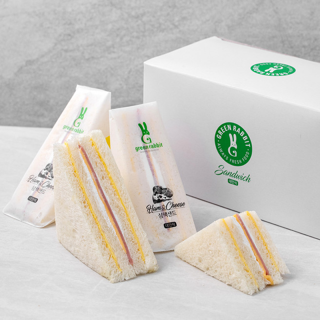 그린래빗 삼색샌드위치, 80g, 4개
