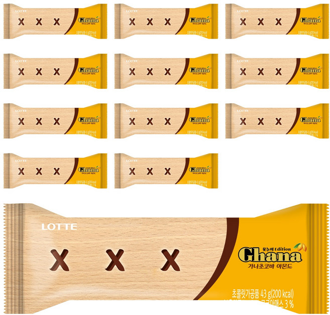 가나 초코바 아몬드, 43g, 12개