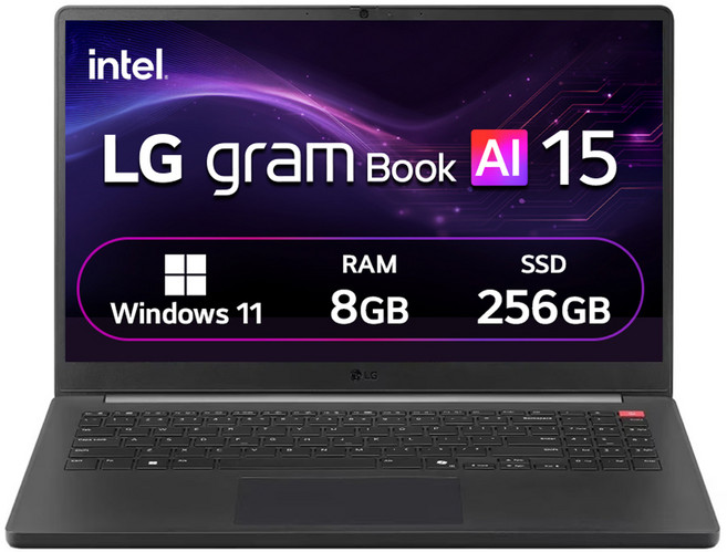LG전자 2026 그램북 AI 15 코어 Ultra5, 타이탄 블랙, 15U50U-GROWK, 256GB, 8GB, WIN11 Home