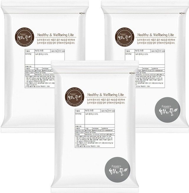FARMER'S GARDEN 綠豆粉, 1kg, 3個