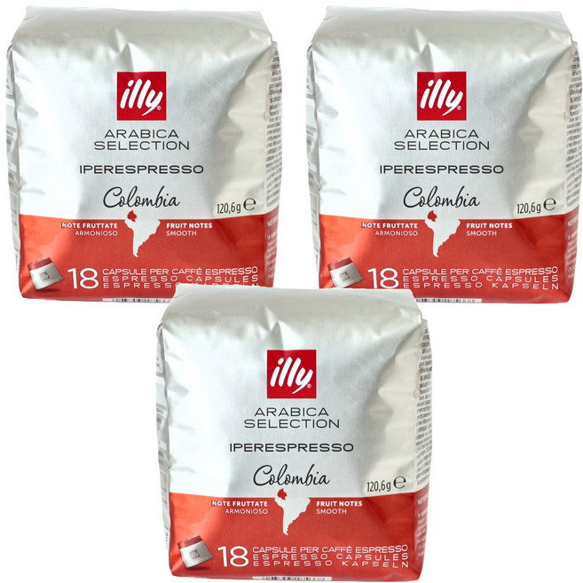 illy 意利 阿拉比卡精選 哥倫比亞膠囊咖啡, 6.7g, 3個, 18入