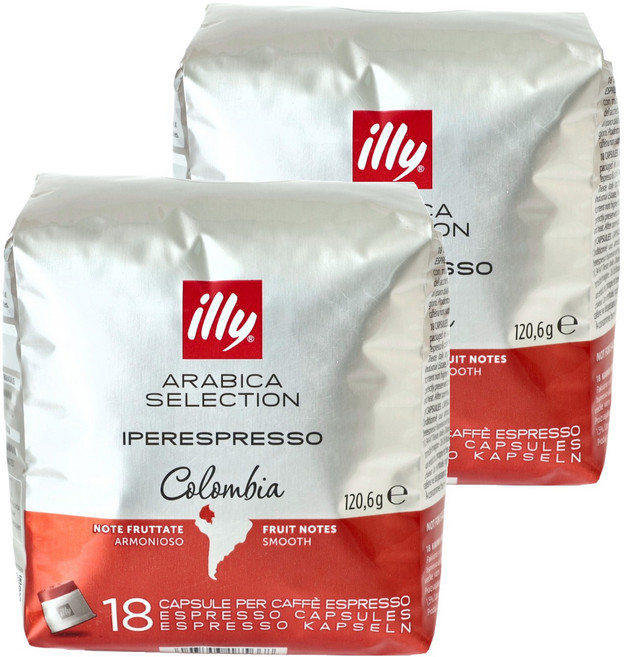 illy 意利 阿拉比卡精選 哥倫比亞膠囊咖啡, 6.7g, 2個, 18入