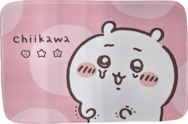 Chiikawa 吉伊卡哇 可愛粉嫩地墊 2件, 顏色隨機, 1組