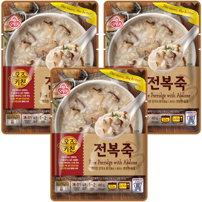 OTOKI 不倒翁 即食鮑魚粥, 450g, 3包