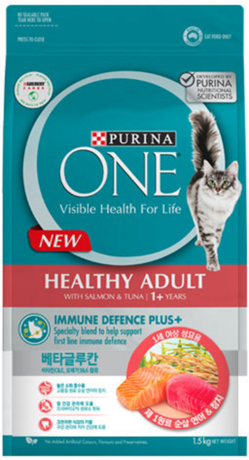 퓨리나원 캣 순살 기능성 사료, 연어, 1.5kg, 1개