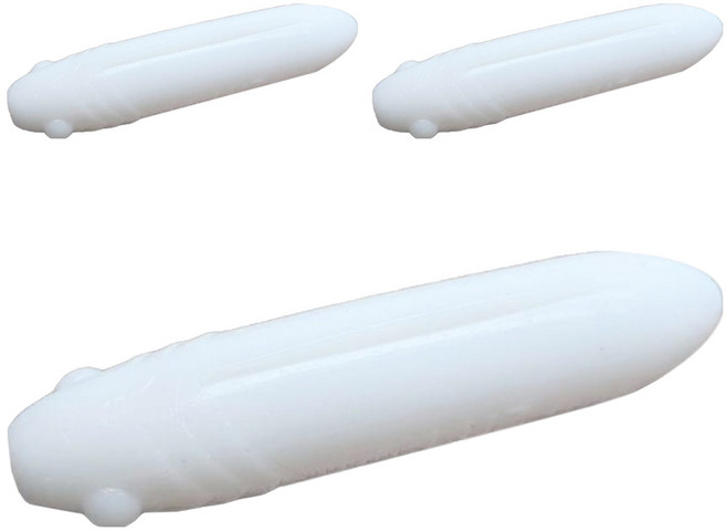 LUZ LURE 浮水熱狗 飛彈 軟鉛筆 大隻 10.5cm, 白色, 26g, 3個