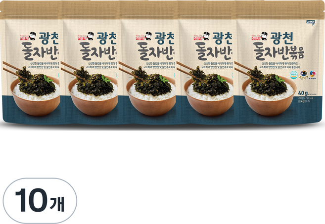 이반장 광천 돌자반 김, 40g, 10개