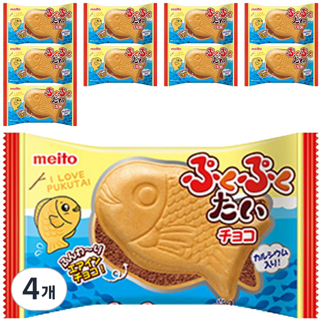 meito 名糖 鯛魚燒巧克力 巧克力口味, 4個, 165g