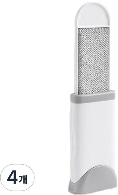 더자카 셀프클리닝 양면 먼지제거 브러시 S, 화이트, 4개
